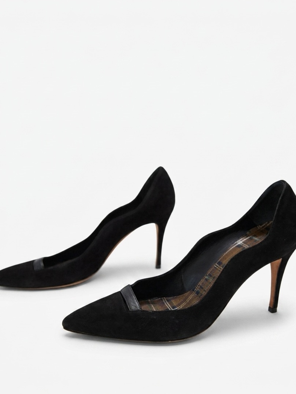 Manolo Blahnik Black Suede Pointed-Toe Stiletto Pumps